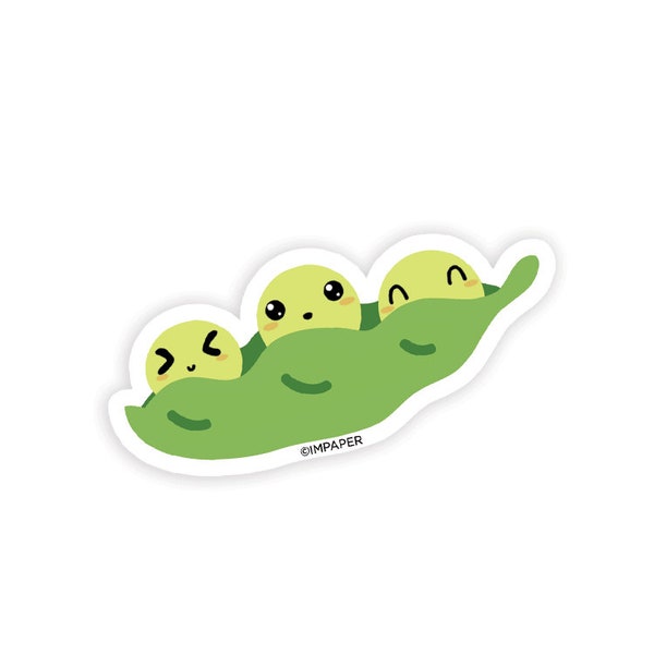 Peas in a Pod Sticker | Cute Peas Sticker Cute Gifts for Foodie Peas Sticker for Friends Cute Peas Gifts for Him Cute Peas Gifts for Her