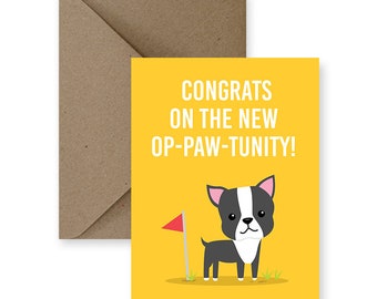 Modern Congratulations Card, Dog Congrats Card, Cool Celebration Card, Best  Graduation Card, Cute Congrats Card, New Job Card, Opportunity - Etsy