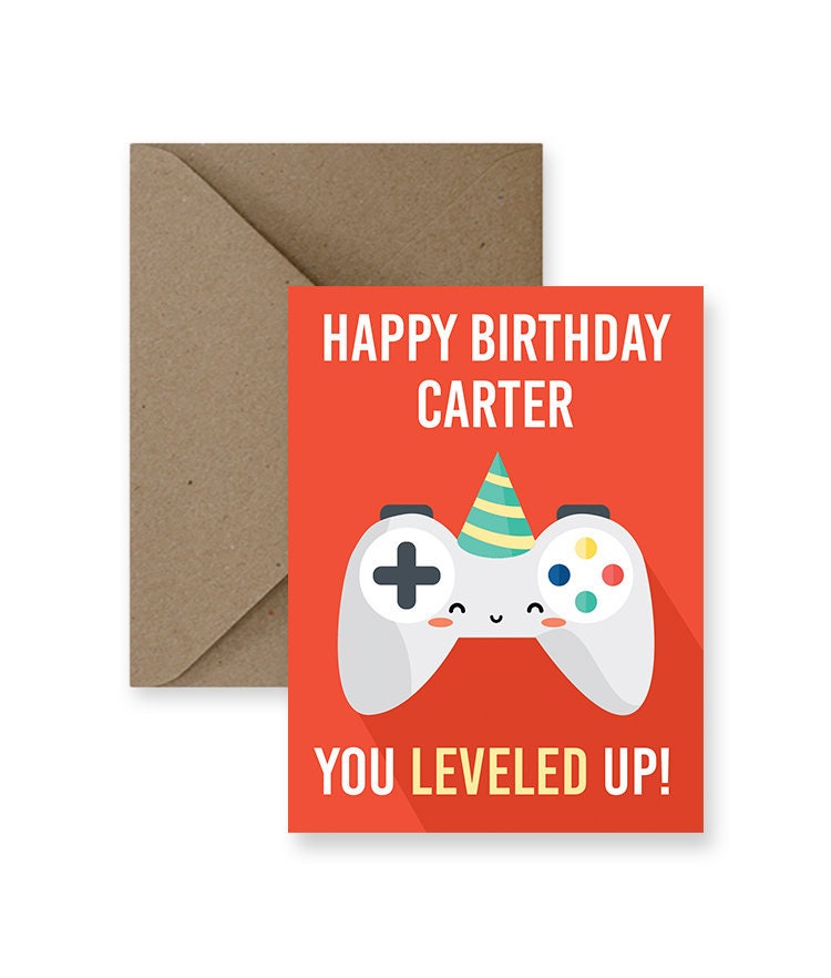 Personalized Cute Birthday Card for Kids Funny Birthday Card Etsy