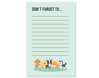 Don’t Furget To Notepad, To Do List Daily Planner, Gift under 20, Grocery List, Note List, Stationery, Task List, Cute Notepad, Modern