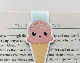 Ice Cream Magnetic Bookmark, Book Lover Gift, Bookmark for Kids, Gift for Her, Gift for Kid, Studying Gift, Gift for Girl, Gift for Teen
