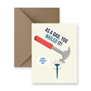 Grappige Vaderdag kaart cool kaart voor vaderdag pun kaart voor vader vader vader dag kaart handgemaakte grappige kaart voor vader vaders dag cadeau