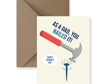 Funny Father's Day Card Cool Card For Father's Day Pun Card for Dad Father's Day Card Handmade Funny Card for Dad Fathers Day Gift