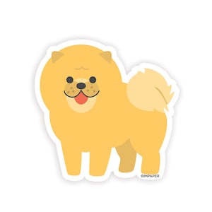 Chow Chow Dog Sticker | Cute Dog Sticker Puppy Sticker Gifts for Dog Owners Cute Gifts for Friends Stickers for Friends Gifts for Pet Owners