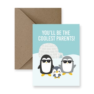 Carte de bébé mignonne pour garçon Carte de bébé drôle pour fille Pun Baby Shower Carte Nouveaux parents Carte Mère à être Carte Attendre carte de bébé Nouveau cadeau de bébé