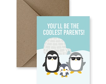 Biglietto per neonato carino per ragazzo Biglietto per neonato divertente per ragazza Gioco di parole per baby shower Biglietto per nuovi genitori Biglietto per mamma futura Biglietto per bambino in attesa Regalo per neonato