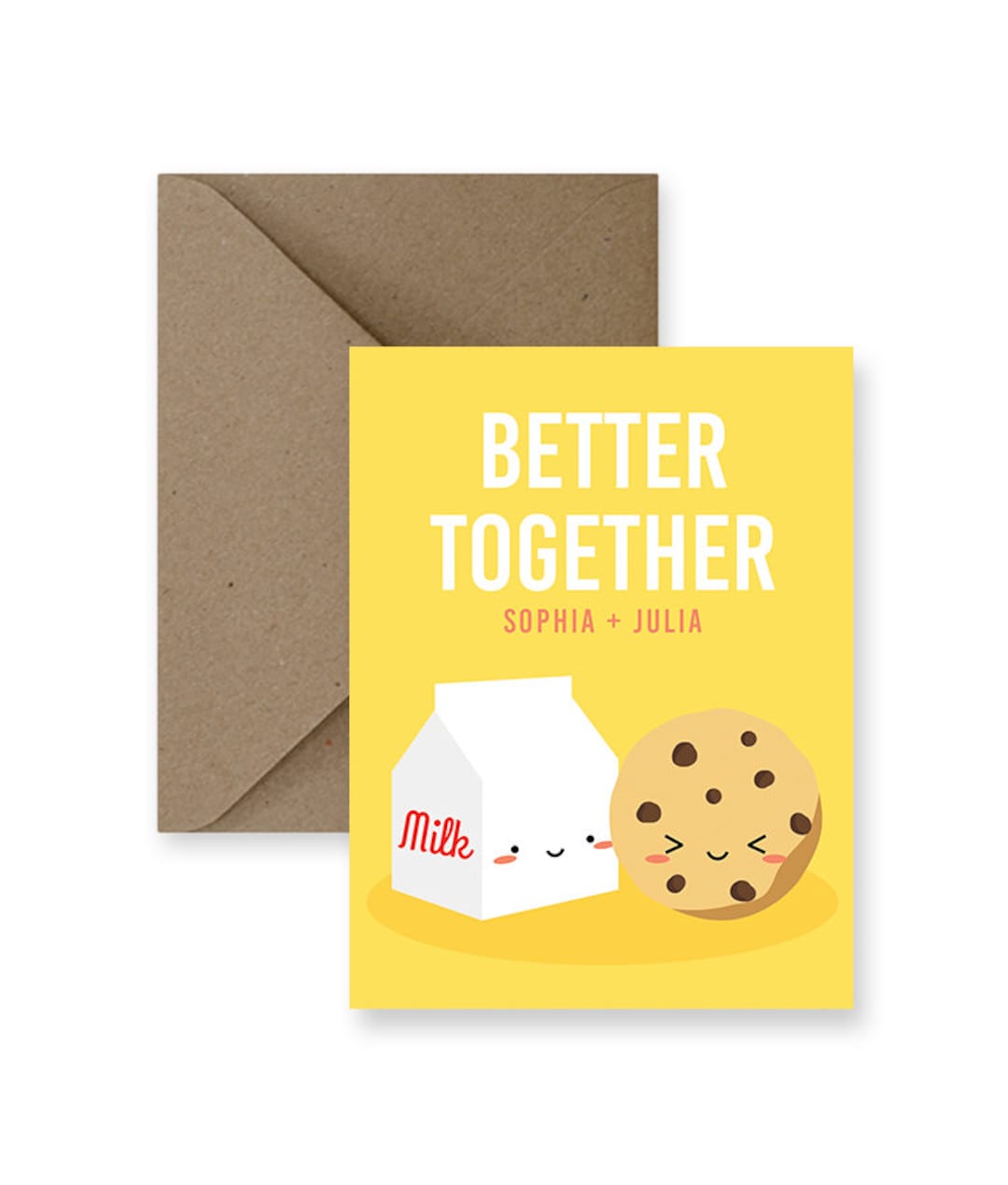 Personalized Cute Friendship Card Funny Friendship Card Just Because