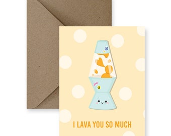 I Lava You So Much | Cute Love Card For Boyfriend Funny Love Cards for Him Pun Love Card for Her Handmade Love Cards Anniversary Card
