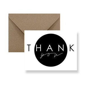 Jeu de cartes de remerciement vierges Notes de remerciement Cartes de remerciement amusantes pour entreprise Cartes de remerciement mignonnes pour cadeau de remerciement pour professeur