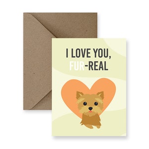 Cartão de amor fofo para namorado Cartões de amor engraçados para ele Cartão de amor trocadilho para ela Cartões de amor de cachorro feitos à mão Cartão de aniversário engraçado para namorada