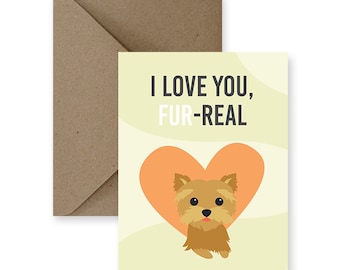 Cute Love Card For Boyfriend Funny Love Cards for Him Pun Love Card for Her Handmade Dog Love Cards Funny Anniversary Card for Girlfriend