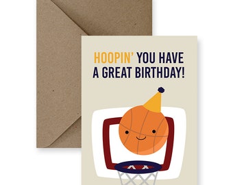Funny Basketball Birthday Card for Him or Friend