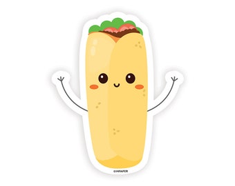 Pun Burrito Sticker | Weatherproof Matte Foodie Gift