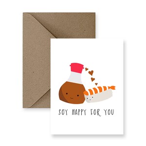 Jolie carte de mariage, Jolie carte de félicitations, Carte de félicitations amusante, Carte pour toutes les occasions, Carte de mariage amusante, | Soja heureux pour vous