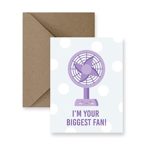 Carte d’encouragement mignonne, carte d’amitié mignonne, carte juste parce que, carte toute occasion, carte d’humour, carte pour ami | Je suis ton plus grand fan