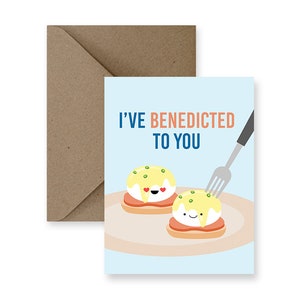 Funny Love Cards for Him Cute Love Card For Boyfriend Pun Love Card for Her Handmade Love Cards Funny Anniversary Card Eggs Benedict Brunch