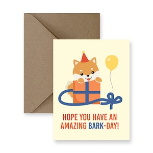 Funny Birthday Card for Friend Funny Birthday Card for Him Cute Birthday Card for Her Cute Birthday Card for Boyfriend Shiba Birthday Card