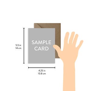 May include: A gray card with the text "SAMPLE CARD" printed on it. The card is 5.5 inches tall and 4.25 inches wide.