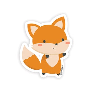 Fox Sticker | Cute Fox Sticker Cute Gifts for Animal Lover Fox Sticker for Friends Cute Fox Gifts for Him Cute Fox Gifts for Her