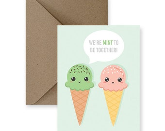 Carte d'amour drôle de jeu de mots : carte de voeux d'anniversaire