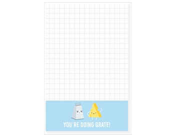 Doing Grate Notepad, To Do List Daily Planner, Gift under 20, Grocery List, Note List, Stationery, Task List, Cute Notepad, Modern