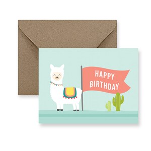 Cartão de aniversário fofo para ela Cartão de aniversário engraçado para amigo Cartão de aniversário engraçado para ele Cartão de aniversário fofo para namorado Cartão de lhama caprichoso
