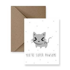 Carte d'amitié drôle, carte d'amitié mignonne, carte juste parce que, carte pour toutes les occasions, carte d'humour, carte pour un ami | Vous êtes super costaud