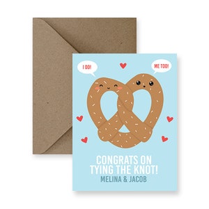 Personalized Funny Wedding Card, Cute Wedding Card, Funny Marriage Card, Cute Marriage Card, Card for Wedding | Congrats Tying the Knot