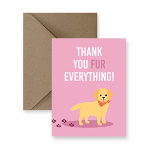 Ensemble de cartes de remerciement pour chien Notes de remerciement Cartes de remerciement mignonnes Cartes de remerciement mignonnes pour cadeau de remerciement pour enseignant Cartes de remerciement vierges