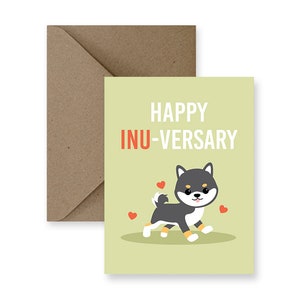 Tarjeta de aniversario divertida para el marido Tarjeta de aniversario divertida para el novio Tarjeta de aniversario divertida para el regalo de aniversario de la novia para el amante de los perros