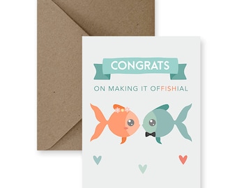 Funny Wedding Card, Congrats on Making it Offishial
