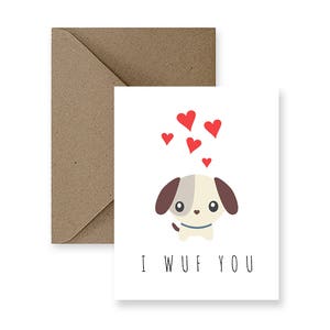 Cartão de amor fofo para namorado Cartões de amor engraçados para ele Cartão de amor trocadilho para ela Cartão de amor feito à mão Cartão de aniversário para namorada Cartão de amor de cachorro