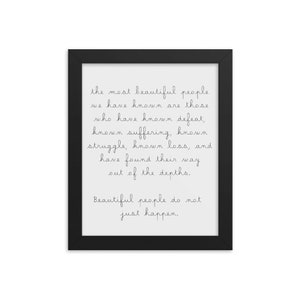 Beautiful People Wall Art | Modern Home Decor | Poster Gift For Her | Minimalist Print | Quote Print | Home Office Décor | Living Room Art