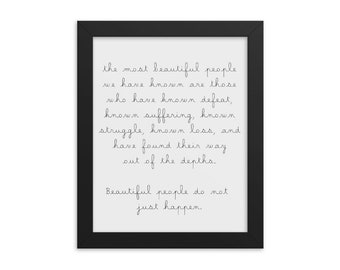 Beautiful People Wall Art | Modern Home Decor | Poster Gift For Her | Minimalist Print | Quote Print | Home Office Décor | Living Room Art