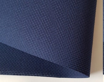 Dark Blue 14ct/16ct/18ct Cross Stitch Fabric Aida Canvas 100% cotton Free P&P