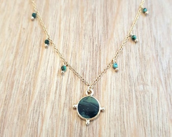 Collier Aleyah Jaspe vert