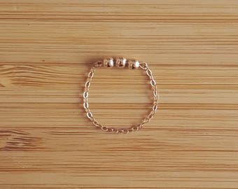 Ring Rose gold plated chain