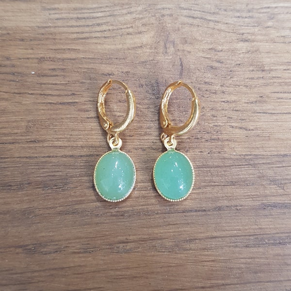 Boucles dormeuses Aventurine