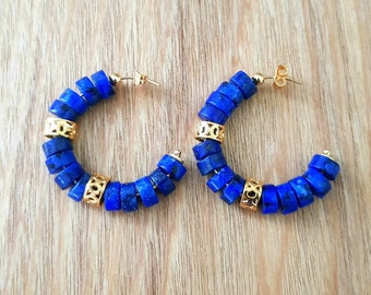 Créoles Alba Lapis Lazuli