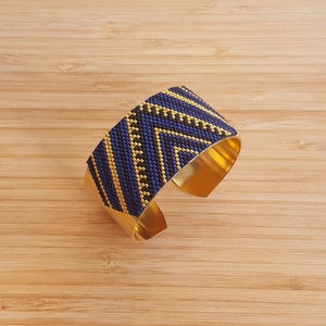 Cuff Cuzco Gold plated  and Miyuki Beads