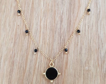 Collier Aleyah Agate noire