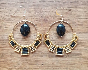 Boucles Osiris Agate noire