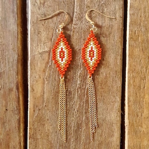 BO BAHIA red gold plated Miyuki beads sewn hand