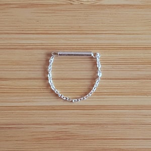 925 Silver Tube Chain Ring