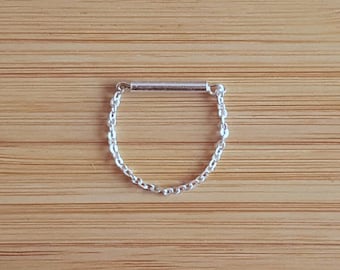 Ring Chain Tube Silver 925