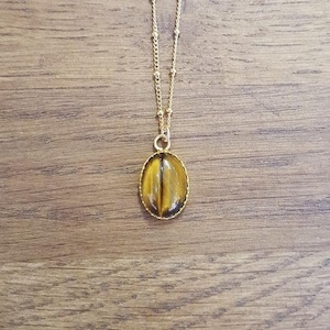 Tiger eye pendant necklace