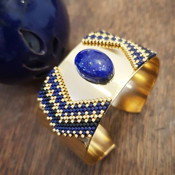 MANCHETTE Nefertiti Lapis Lazuli