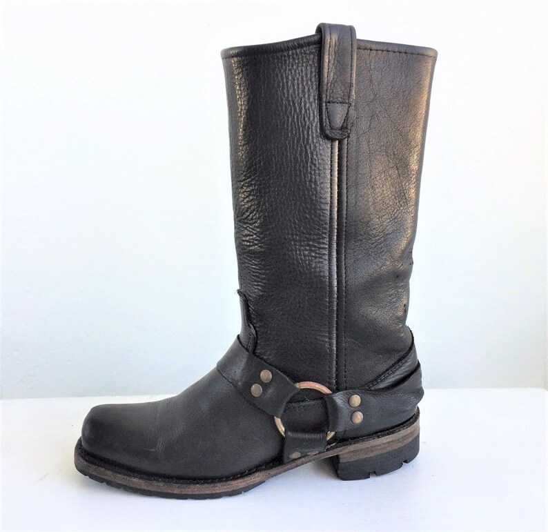 square toe biker boots