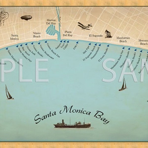 Surf Spots of LA County Map