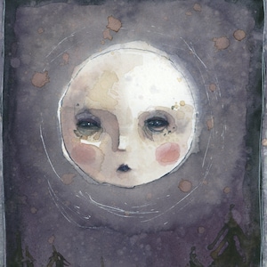 Mulberry Moon (print of an original painting by Sophia Rapata)